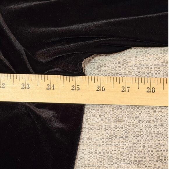 Notations Women’s Black 2 in 1 Black Velvet Cardigan Sheer Beaded Plus Sz 2X - Picture 7 of 9